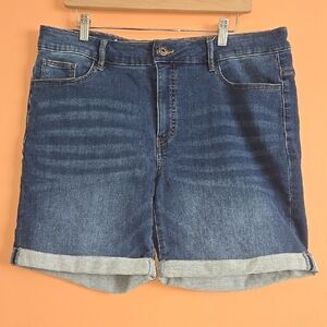 Parasuco Jeans Blue Denim Bermuda Shorts - Size 14